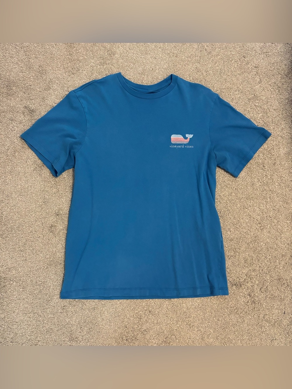 Vineyard Vines Men’s Short Sleeve Tee - Blue with Whale Logo